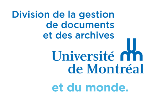 Logo, Division de la gestion de documents et des archives, Université de Montréal
